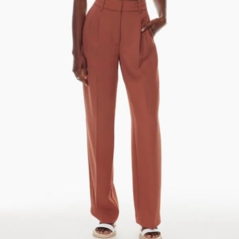Full length effortless pants in crepette fabric